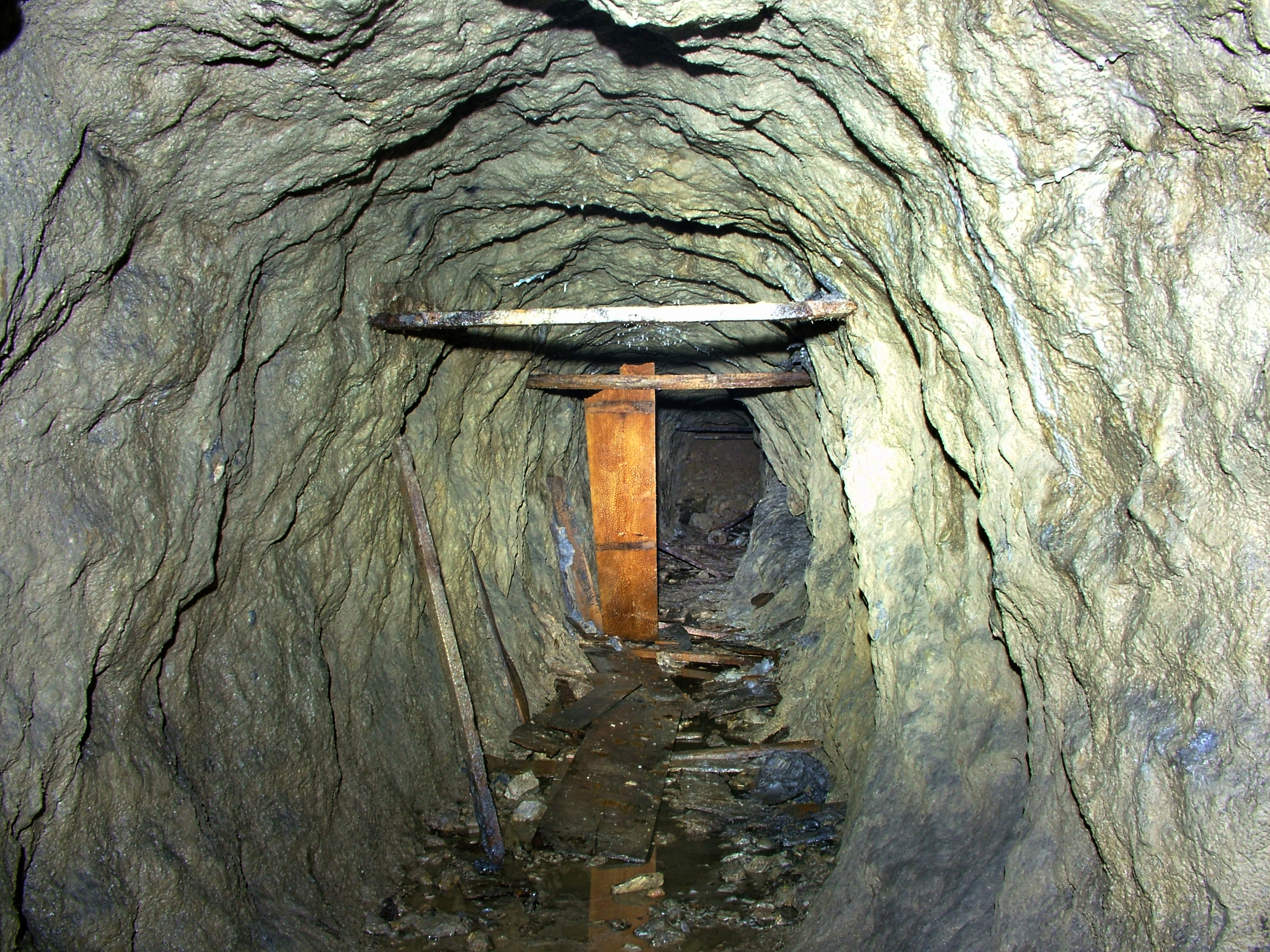 Remains of the ventilation system in the Penmorfa adit